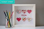 Personalised Contemporary Hearts for Girls | Market Street