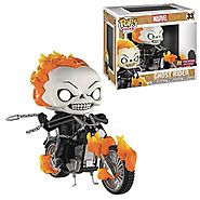 Marvel Classic Ghost Rider with Bike Pop! Vinyl Figure - Previews Exclusive - Entertainment Earth