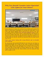 Why You Should Consider Solar Operated LED Lights for Your Home - Redilight