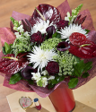 Claret Flame Bouquet | Send A Deluxe Flower Bouquet By Post | Bunches.co.uk