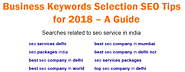 Business Keywords Selection SEO Tips for 2018 – A Guide