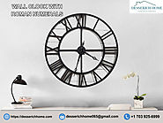 Buy Black Wall Clock With Roman Numerals Online to Decorate your home