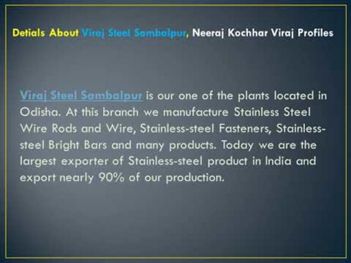 Viraj Steel & Energy Ltd Orissa A Listly List