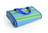 Camco Handy Mat with Strap, Perfect for Picnics, Beaches, RV and Outings, Weather-Proof and Mold/Mildew Resistant (Bl...
