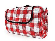 Camco 42803 Picnic Blanket (51" x 59", Red/White)