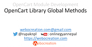 OpenCart 3 Library Global objects Methods – OpenCart video training