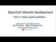 Opencart 3 custom module development tutorial