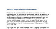 How to Fix Computer Not Recognizing Android Phone.docx | DocDroid
