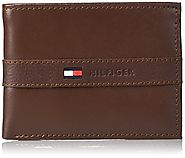 Tommy Hilfiger Men's Ranger Leather Passcase Wallet with Removable Card Case, Cognac, One Size