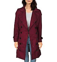 Big Little Lies Reese Stylish Witherspoon Mahroon Coat