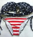 Women Sexy Bikini Set Padded USA Swimwear American Flag Fringe Tassel Swimsuits SML (M, Tassel Flag)