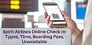 Find various types of Spirit Airlines Check In Online facility