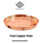 A Wide Range of Pure Copper Plates Online | IndianArtVilla