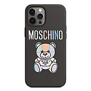 Moschino Patchwork Teddy Bear iPhone Case Black