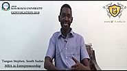 DBU Global Student Interview with University18 - Tangun Stephen
