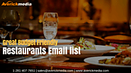 Restaurant Email list | Restaurant Email Addresses | Mailing List