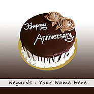 Write Name On Happy Anniversary Cake With Quotes