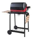 Meco 9325 Deluxe Electric Cart Grill, Satin Black with Garnet Accent Band