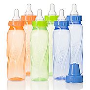 Evenflo Feeding Classic Twist Tinted Bottles, Green/Blue/Orange, 8 Ounce (Pack of 12)