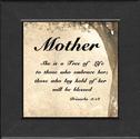 Mother Framed Scripture Gift 4.5" X 4.5" with Built in Easel