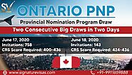 Two Big Draws held by Ontario PNP in Two Consecutive Days