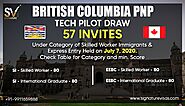 British Columbia announced the Latest Tech Pilot Draw, 57 Candidates Invited