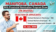 Manitoba Provincial Nomination Program 94th Draw invites 174 Applicants for Permanent Residence