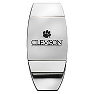 Clemson University Two Tone - Personalized Money Clip