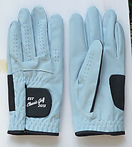 Classic Golf Synthetic Leather Blue Gloves for Men