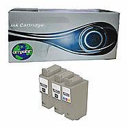 amsahr Remanufactured Replacement Ink Cartridges for Canon BCI21/24 (2 Black, 1 Color, 3-Pack) Compatible to Canon PI...