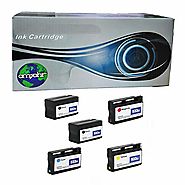 amsahr Remanufactured Replacement Ink Cartridges for HP 932XL BK (2 Black, 3 Color, 5-Pack) Compatible to HP OfficeJe...