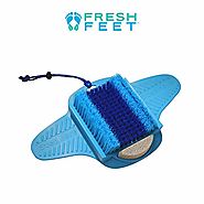 Fresh Feet- Foot Scrubber With Pumice Stone, Cleans, Smooths, Exfoliates & Massages your Feet Without Bending in the ...