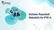 Webinar: PTE Academic Repeated Materials for October 2019