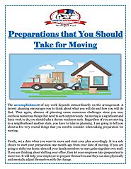 Preparations that you should take for moving