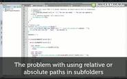 Use a central place for resources and use absolute urls