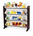 Tot Tutors Toy Organizer Storage Bins Dark Pine