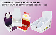 Custom printed Kraft display boxes are an enticing way of getting customers to heed