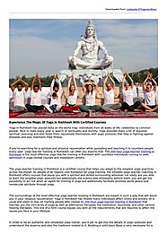 Yoga in Rishikesh | Yoganandham-A School of Yoga Learning by Yoganandham Rishikesh - Issuu
