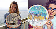 Creative Couple Stitches Travel Embroidery of Places Around the World