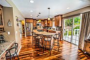 Wooden floor for kitchen