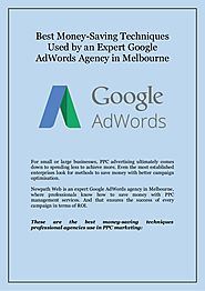 Best Money-Saving Techniques Used by an Expert Google AdWords Agency in Melbourne