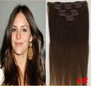 18'' 7pcs Remy Clips in Human Hair Extensions 04 Medium Brown 70g for Women's Beauty Hairsalon in Fashion