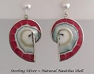 Clip On Earrings - Nautilus Shell Clip On Earrings in Sterling Silver