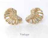 Dazzlers Clip On Earrings - Vintage Clip On Earrings Art Deco Baguette Cut Crystals