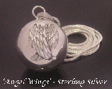 Harmony Ball Pendant - Harmony Necklace, Unique Angel Caller, Sterling Silver, by Dazzlers