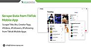 TikTok Data Scraping Services | Extract TikTok Data, Hashtags and Videos