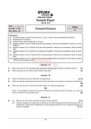 Sample Paper Class 10 Science - Studymate