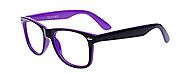Outray Unisex Retro 80' Clear Lens Glasses 2231C4 Purple