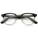Vintage Inspired Classic Clubmaster Nerd Wayfarers UV400 Clear Lens Glasses