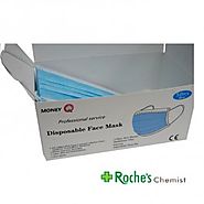 Surgical Face Masks with Ear loops x 5 Blue- Roche’s Chemist